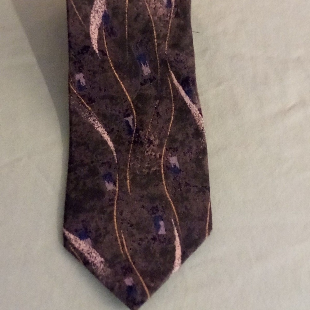 CROFT BARROW USA MADE Tie printed Silk Necktie